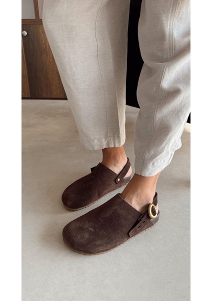 Tailor Kahverengi Hakiki Deri Sandalet fırsatları