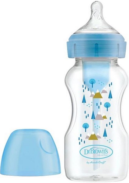 Pp Geniş Ağız Options Biberon 270 ml Mavi