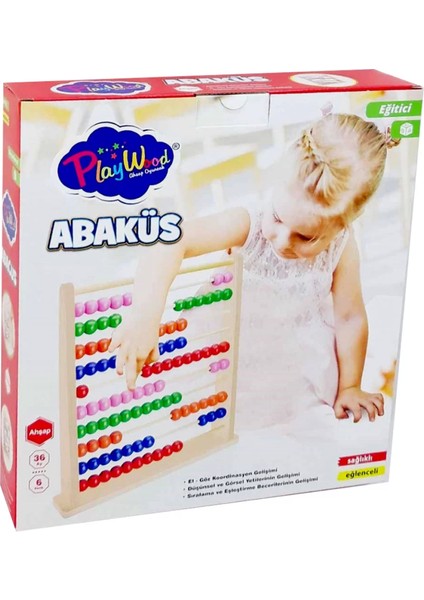 Playwood Kutuda Ahşap Büyük Abaküs