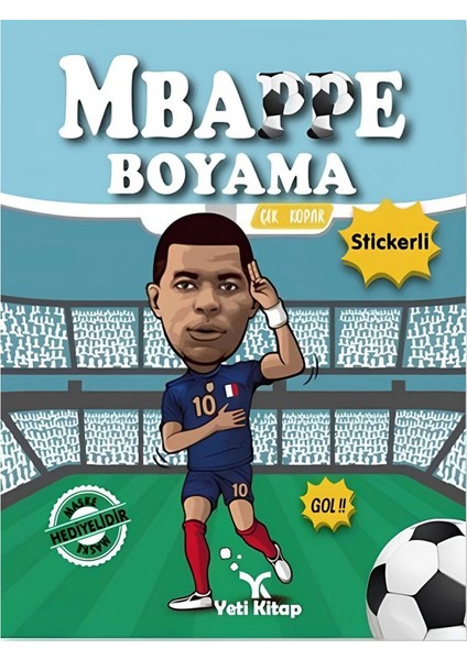 Mbappe Çıkartmalı Maskeli Boyama Kitabı