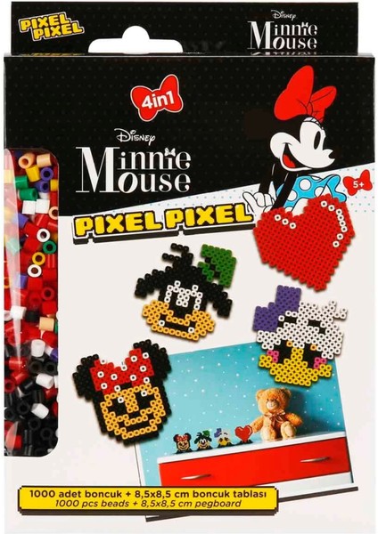 4in1 Disney Minnie Mouse Pixel Pixel Boncuk Aktivite ve Oyuncak Seti