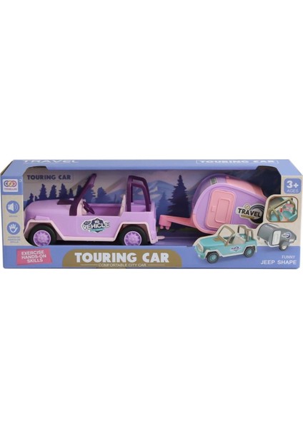 SS113A-SS113C Çekme Karavan Sesli Safari Araba -Birliktoys