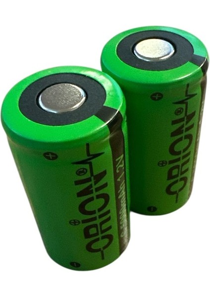 1.2V Ni-Mh C Orta Boy 5000MAH Şarj Edilebilir Pil - 2 Adet