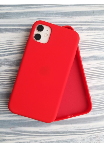 İphone 11 İle Uyumlu Logosuz Lansman İçi Kadife Esnek Silikon Kılıf