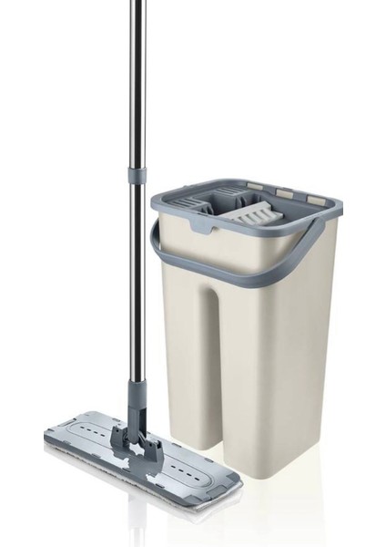 9 Litre Temizlik Seti, Hafif ve Çok Amaçlı Mop ile Hızlı Temizlik Renk: Bej Gri modelleri