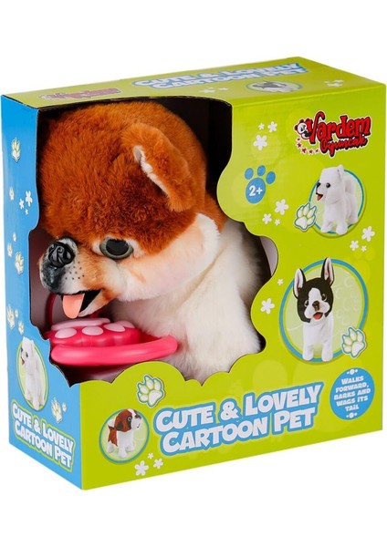 PR66699-26 Yürüyen Tasmalı Peluş Köpek
