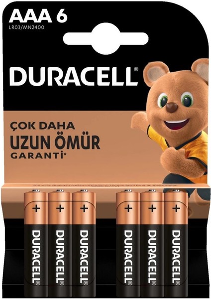 Duracell 6'lı Aaa Ince Kalem Pil