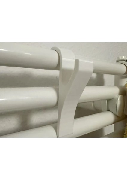 2 Adet Radyatör Askısı Beyaz Renk – Banyo Radyatör Kancası, Pratik ve Şık