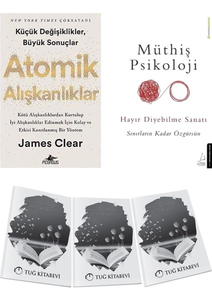 Atomik Alışkanlıklar ve Müthiş Psikoloji Hayır Diyebilme Sanatı 2li Set + Hediyeli