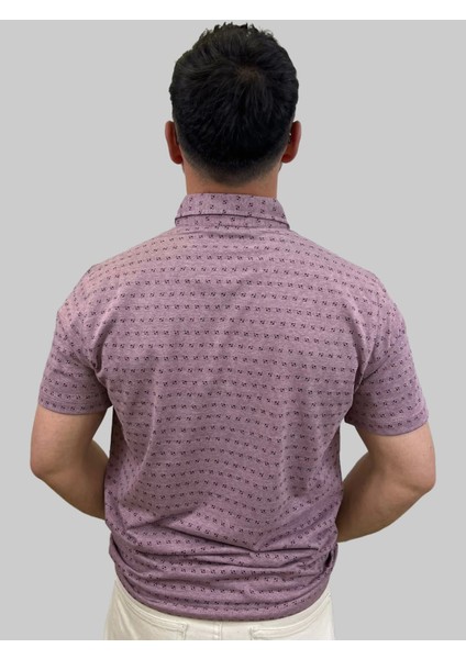 Erkek Bymn Desenli Cepli Polo Yaka Pembe Tişört fırsatları