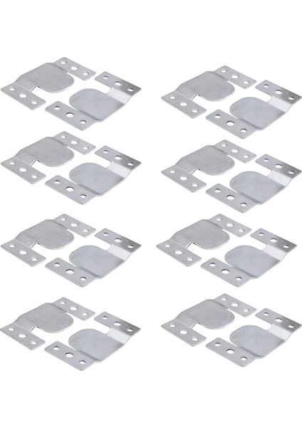 Metal (8 Çift Takım) Baza Başlık Mobilya Karyola Köşe Koltuk Birleştirme Sacı Saç Bağlama Braketi indirimleri