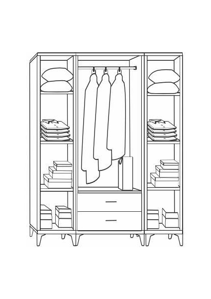Delüx 4 Kapılı Aynasız Çam Dolap fiyatları