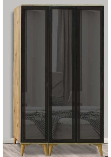 Delüx 3 Kapılı Aynasız Çam Dolap