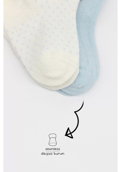 Organik 2li Puan Derby Penye Soket Çorap Mavi Ekru fırsatları
