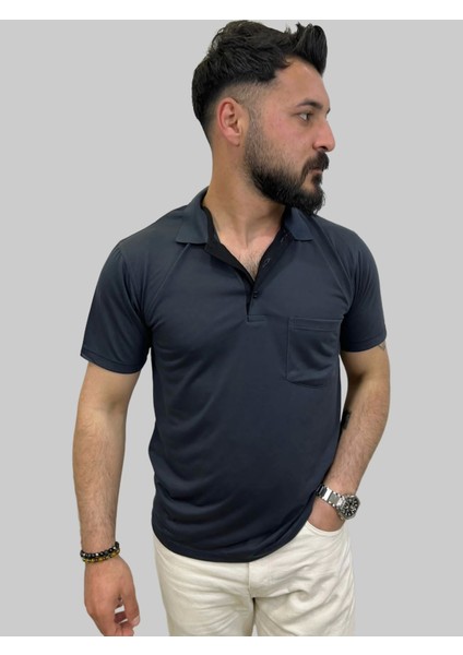 Erkek Gnsn Düz Ringelli Polo Yaka Füme Tişört fırsatları