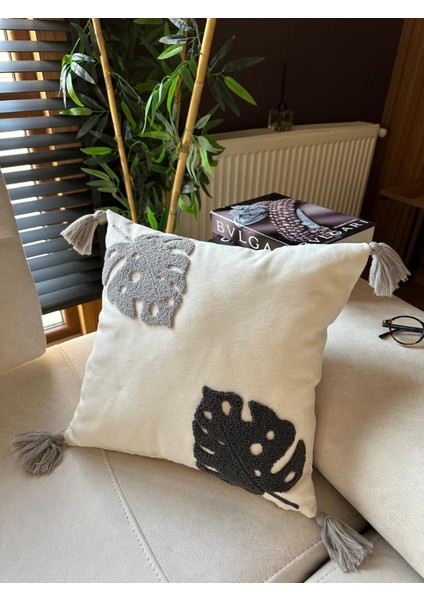 Premium | Punch Işlemeli 4’lü Kırlent Takımı – 40X40 cm | Polyester Kılıf + %100 Pamuk Iç Dolgu fırsatları