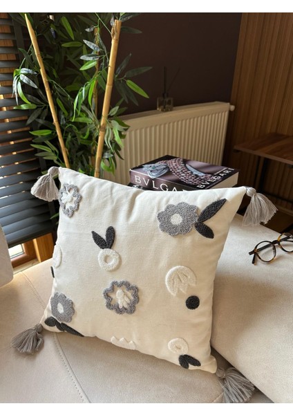 Premium | Punch Işlemeli 4’lü Kırlent Takımı – 40X40 cm | Polyester Kılıf + %100 Pamuk Iç Dolgu indirimleri