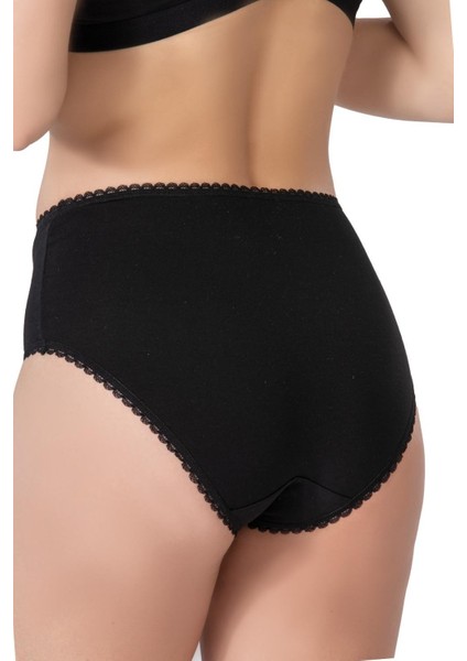 Siyah Mı Emay 1445 Modal Cotton Yüksekbel Dantelli Külot fiyatları