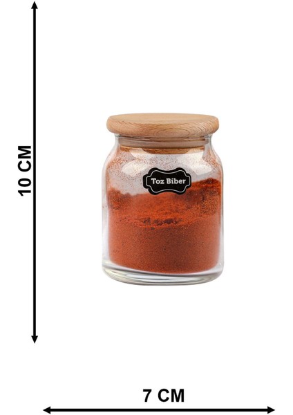 Bambu kapaklı, kaşıklı 8'li şık baharat seti, 300 ml, kullanışlı mutfak aksesuarı fırsatları