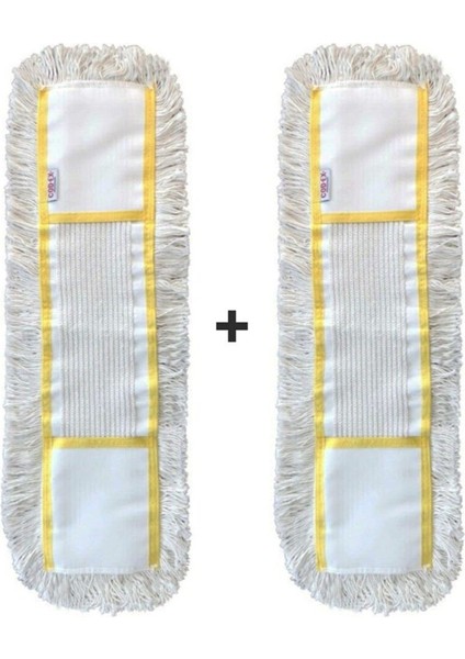 Nemli Mop Yedek Seti 60cm 2'li Temizlik Güçlü ve Kullanışlı