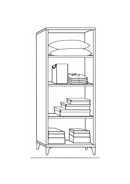 2 Kapılı Aynasız Raflı Beyaz Dolap fiyatları