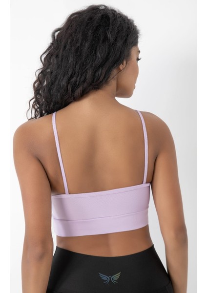Önü Çapraz Detaylı Spor Crop Büstiyer 5800 Lila fırsatları