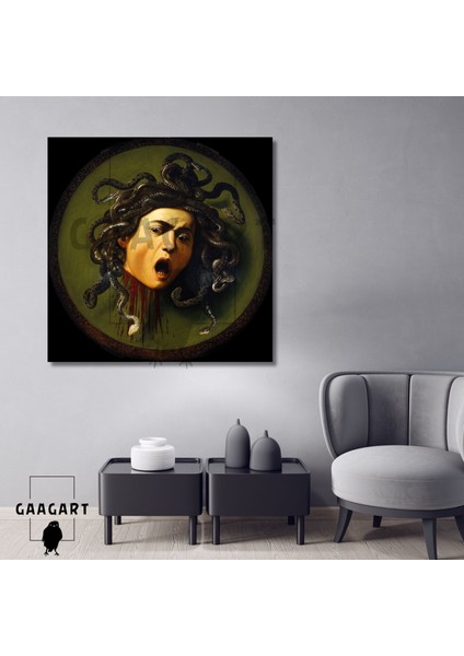 Kare Kanvas Ünlü Ressamlar Caravaggio Medusa