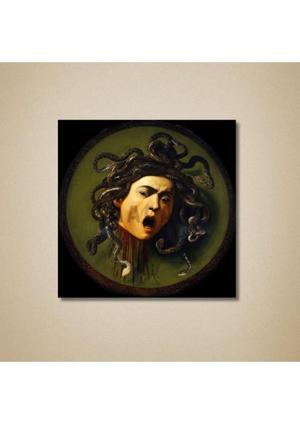 Kare Kanvas Ünlü Ressamlar Caravaggio Medusa modelleri