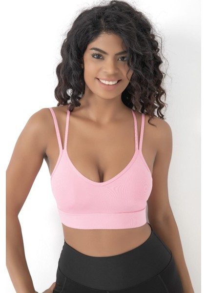 Arkası Çapraz Detaylı Spor Crop Büstiyer 5800 Pembe fiyatları