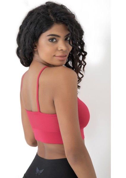 Önü Çapraz Detaylı Spor Crop Büstiyer 5800 Neon Mercan fiyatları