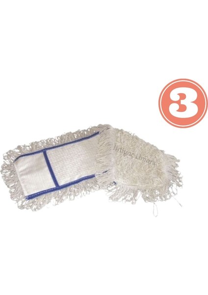 40 cm Mop Yedeği Yedek Paspas 3 Adet