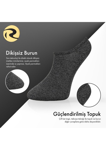 Bambu Erkek Sneaker Düz Çorap Dikişsiz Premium Tekli