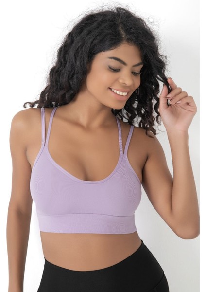 Arkası Çapraz Detaylı Spor Crop Büstiyer 5800 Lila fırsatları
