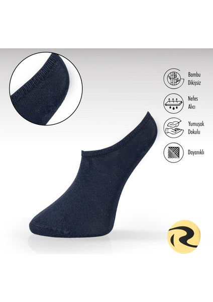 Bambu Erkek Sneaker Düz Çorap Dikişsiz Premium Tekli