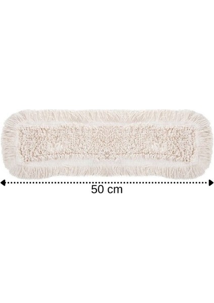 50 cm Çok Amaçlı Temizlik Bezi, Yedekli, Zincirli, Pratik Beyaz