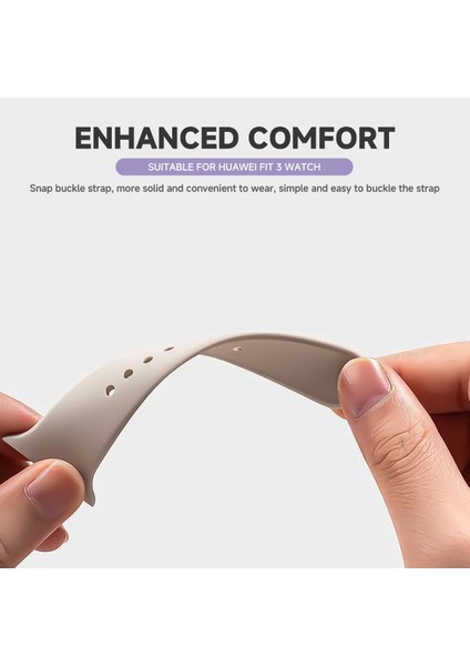 Huawei Watch Fit 4 Pro / Fit 4 / Fit 3 Uyumlu Ince Slim Silikon Akıllı Saat Kordon modelleri