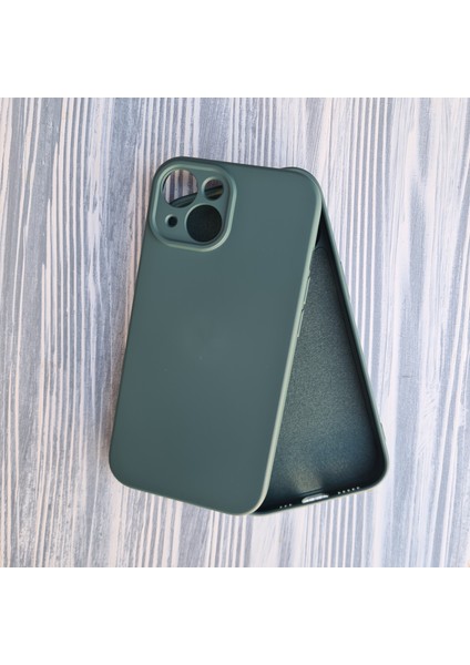 Apple iPhone 15 Uyumlu Kamera Korumalı Içi Kadife Silikon Kılıf