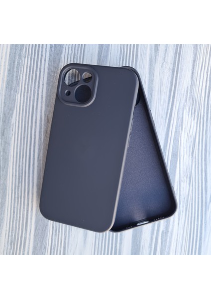 Apple iPhone 15 Uyumlu Kamera Korumalı Içi Kadife Silikon Kılıf