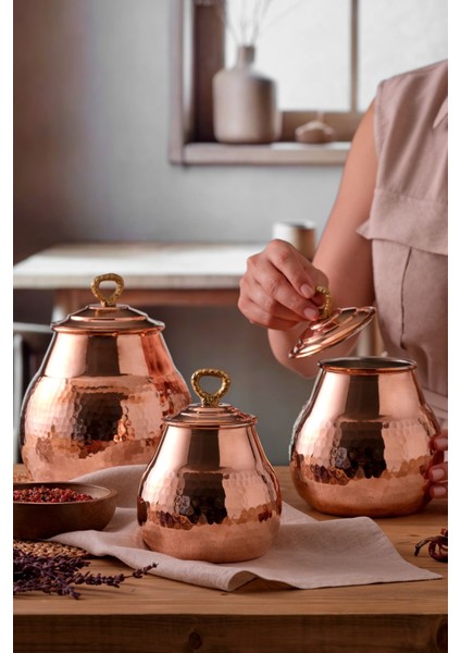 Göbeklitepe Bakır Baharatlık 14 cm, şık ve dayanıklı mutfak aksesuarı, 2 parça, TR