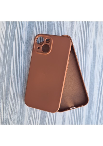 Apple iPhone 15 Uyumlu Kamera Korumalı Içi Kadife Silikon Kılıf