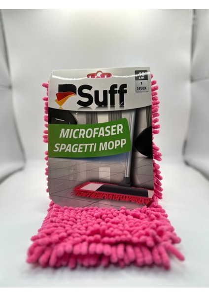 1 Adet Nemli ve Kuru Makarna Mop Ucu Mikrofiber Paspas Yedeği 40 cm