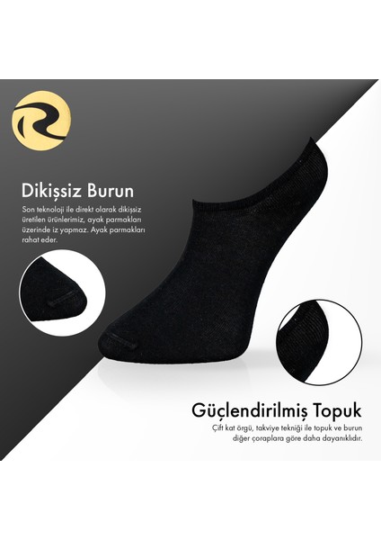 Bambu Erkek Sneaker Düz Çorap Dikişsiz Premium 2'li