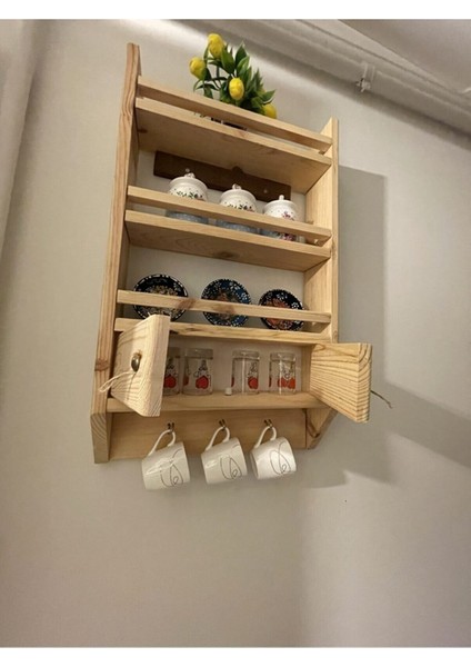 Ahşap Mutfak Terek Baharatlık, Şık ve Kullanışlı, 1 Parça