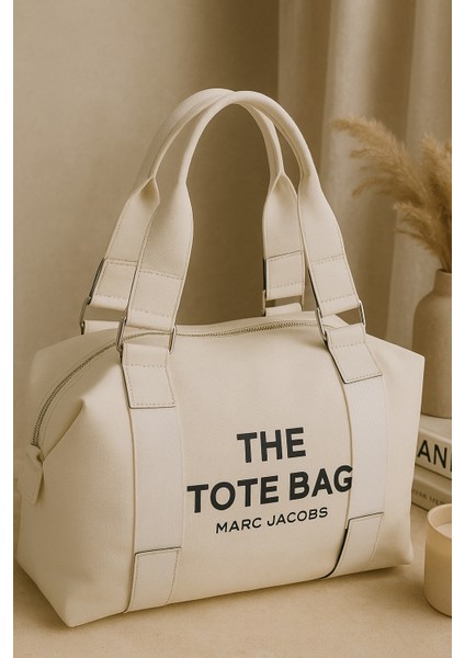 Kadın Beyaz Spor Tote Çanta - The Tote Bag Model