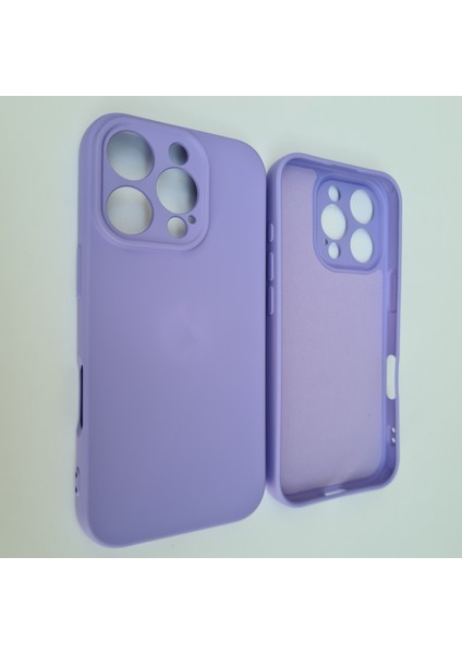 Apple iPhone 16 Pro Kamera Korumalı İle Uyumlu LOGOSUZ Içi Kadife Lansman Silikon Kılıf