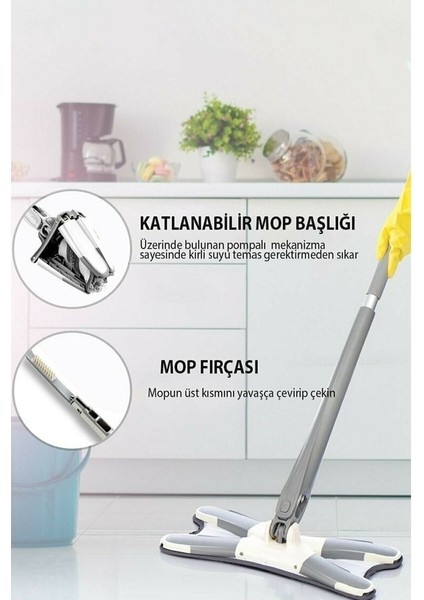 360° Döner Başlıklı Kendinden Sıkmalı Paspas, Pratik ve Hızlı Temizlik Aracı fiyatları