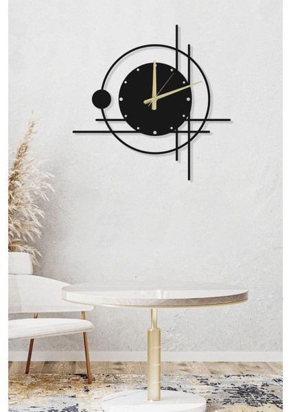Modern Geometrik Duvar Saati Ev ve Ofis Için Metal Şık Duvar Saati Sessiz Mekanizmalı Büyük Saat