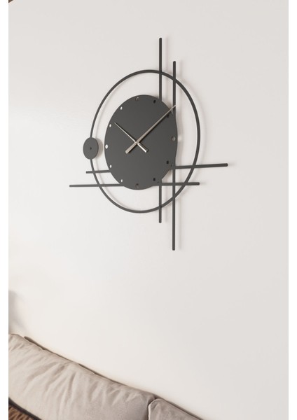 Modern Geometrik Duvar Saati Ev ve Ofis Için Metal Şık Duvar Saati Sessiz Mekanizmalı Büyük Saat fiyatları