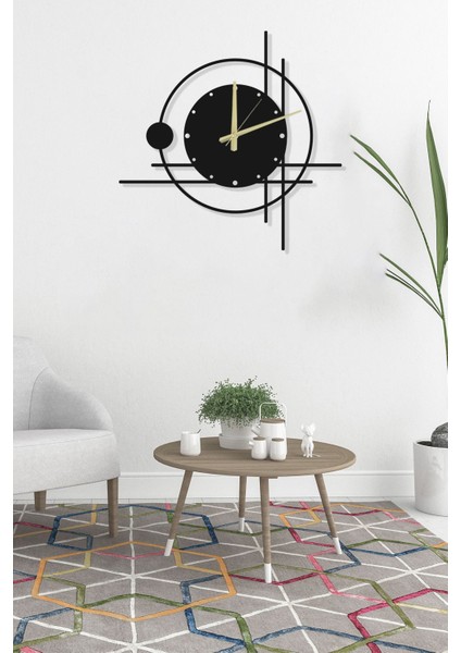 Modern Geometrik Duvar Saati Ev ve Ofis Için Metal Şık Duvar Saati Sessiz Mekanizmalı Büyük Saat fırsatları