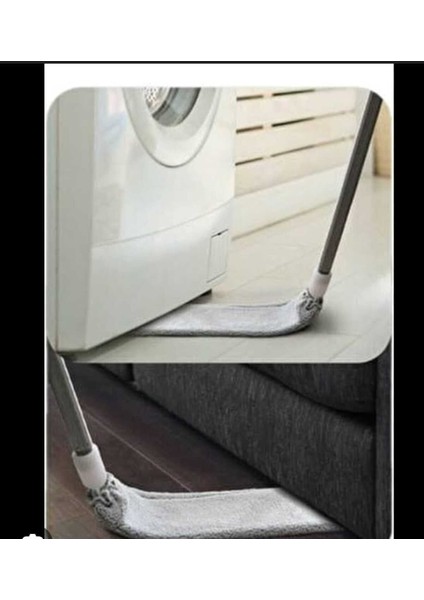 Yedekli mikrofiber başlıklı temizlik mop seti, girintili yüzey ve köşe temizliği için uygun